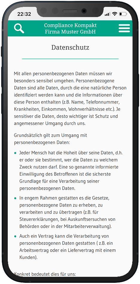 Regeln und Checklisten mit einem  Klick immer verfügbar